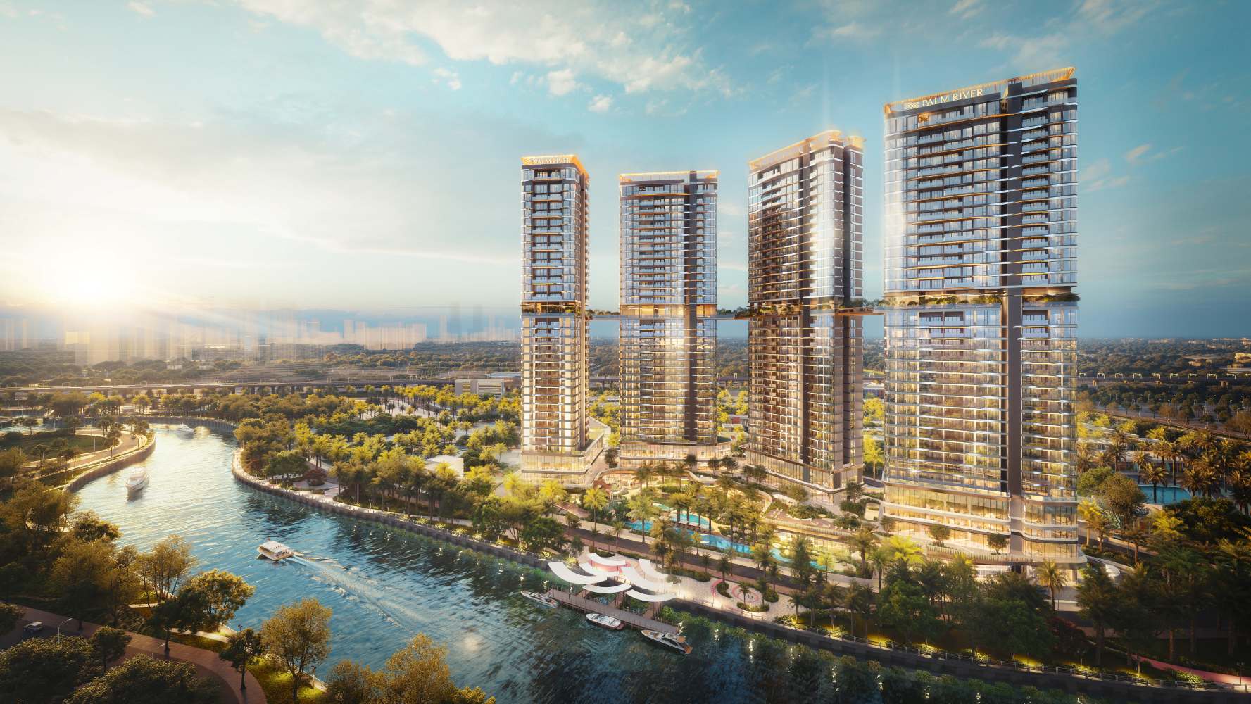 Palm River sở hữu 68 tiện ích chăm sóc sức khỏe, tạo thành không gian nghỉ dưỡng giữa lòng đô thị.