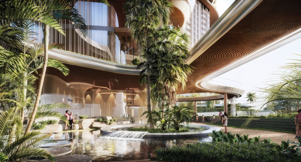 Không gian xanh rộng mở tại căn hộ ven sông Palm River